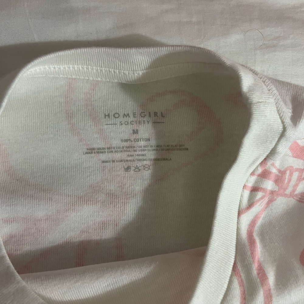 Pink Ribbon Print Short Sleeve Tee​ - Picture 2 of 4